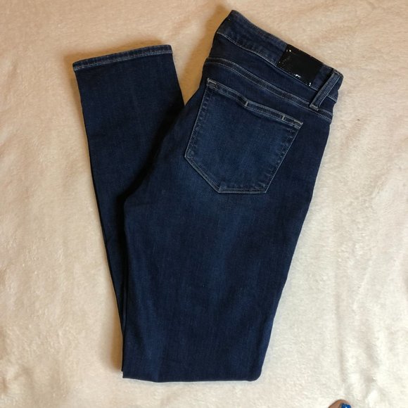 PAIGE Women's Skinny Jeans - Dark Blue - Picture 5 of 8